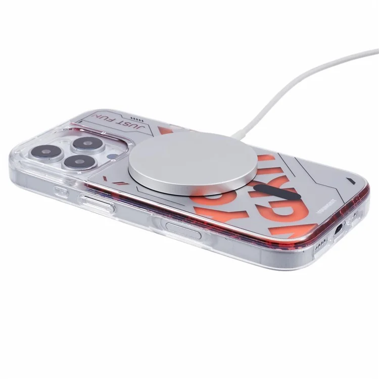 YOUNGKIT For iPhone 16 Pro Case Quicksand PC+TPU Phone Cover Compatible with MagSafe - Red