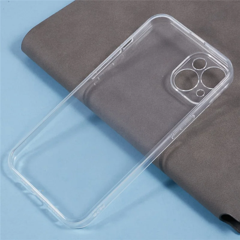 For iPhone 14 Shockproof Case 1.5mm Thickness Clear TPU Phone Cover