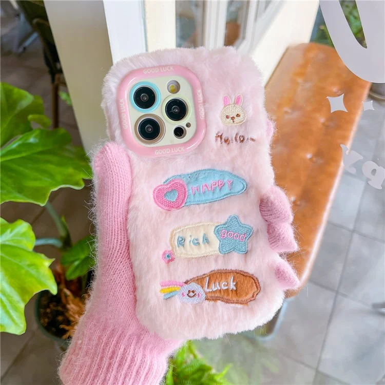 Для Iphone 15 Pro Max Case Cult Doodle -кролика - Розовый