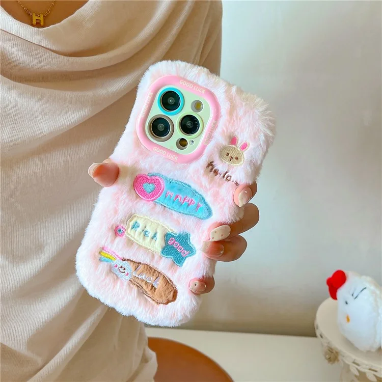 Для Iphone 15 Pro Max Case Cult Doodle -кролика - Розовый