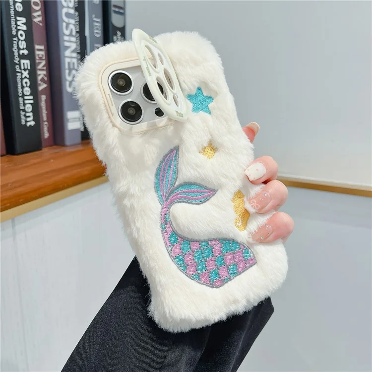 Kjs-012 Для Iphone 15 Pro Max Case Case Mermaid Patter - Белый