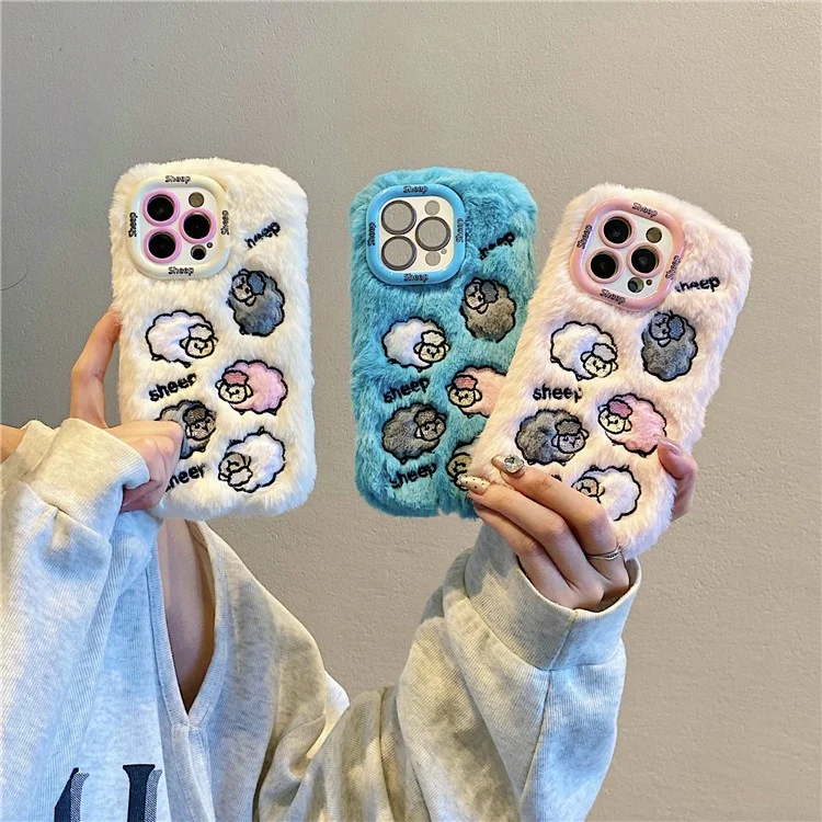 KJS-007 Для Iphone 15 Pro Max Case Case Вышитый - Белый
