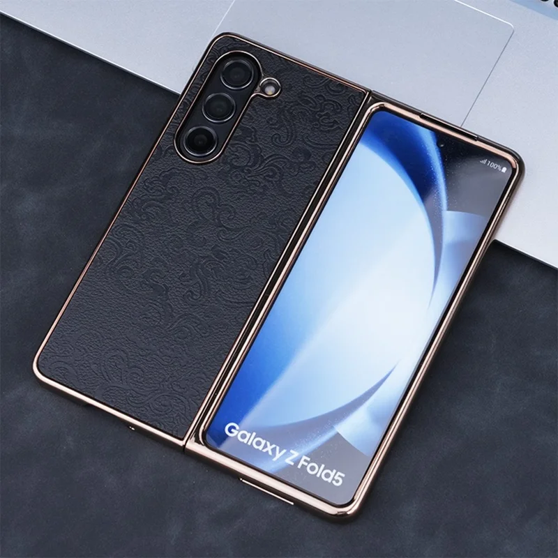 Pour Samsung Galaxy Z Fold6 5G Case Électroplate - Noir