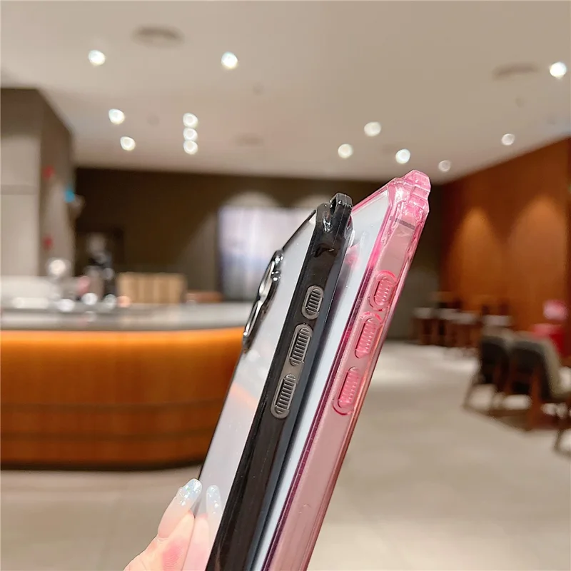 Für Das Iphone 16 Hülle Tpu+acrylclear -telefonabdeckung Mit Schultergurt - Rosa