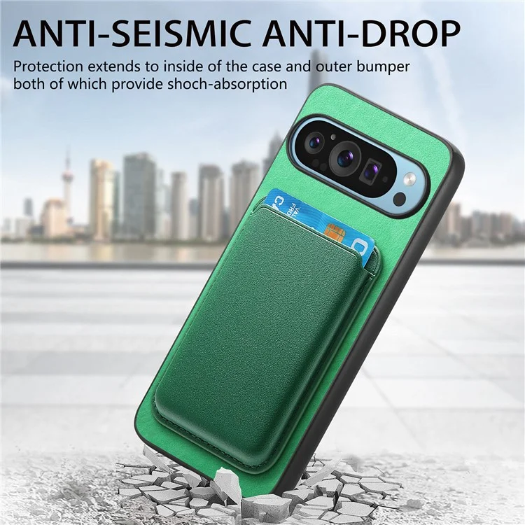 Para Google Pixel 9 Pro XL Case Bag Magnetic Magnetable Leather+TPU Teléfono Cubierta - Azul