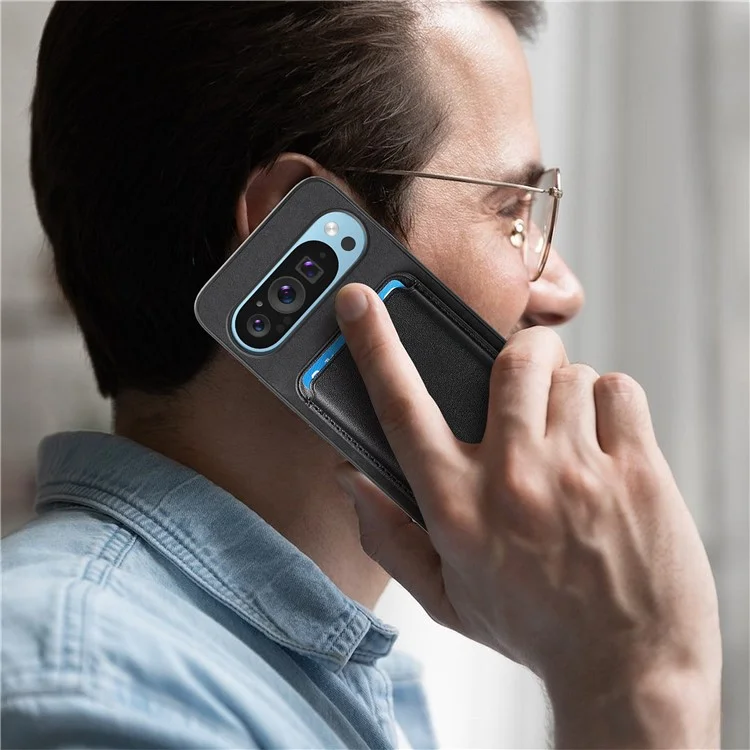 Para Google Pixel 9 Pro XL Case Bag Magnetic Magnetable Leather+TPU Teléfono Cubierta - Azul