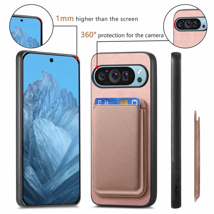 Para Google Pixel 9 Pro XL Case Bag Magnetic Magnetable Leather+TPU Teléfono Cubierta - Azul
