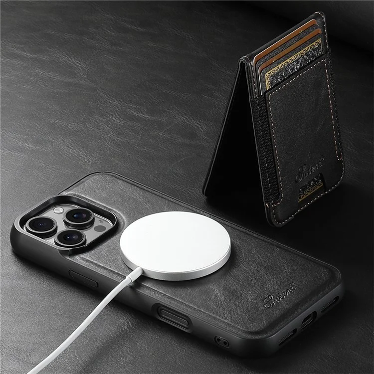 Suteni H17 Для Iphone 16 Pro Max Case, Совместим с Держателем Magsafe Card Kickstend - Черный