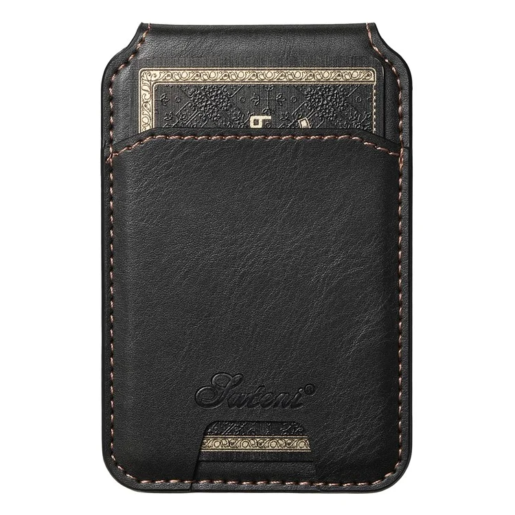 Suteni H15 Für Iphone 16 Pro Magnetic Case Abtrennbare Kartenhalter -telefonabdeckung - Schwarz