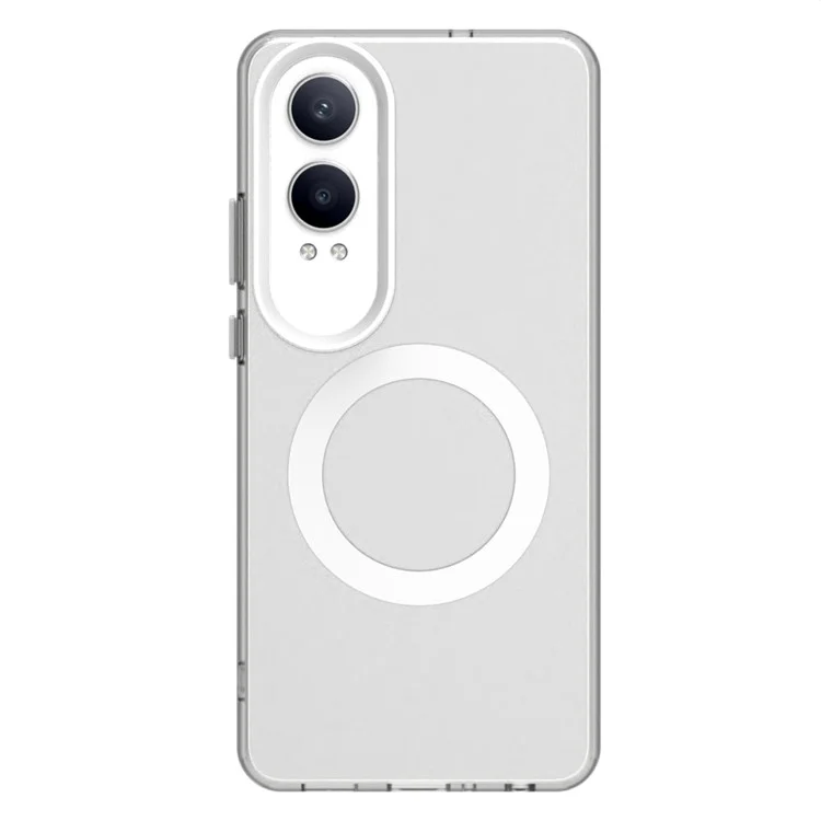 Конфетная серия для OnePlus Nord CE4 Lite 5G / Oppo K12x 5G (Китай) Совместимый с MagSafe ПК+ТПУ+ПЭТ Противоударный чехол для телефона - Белый