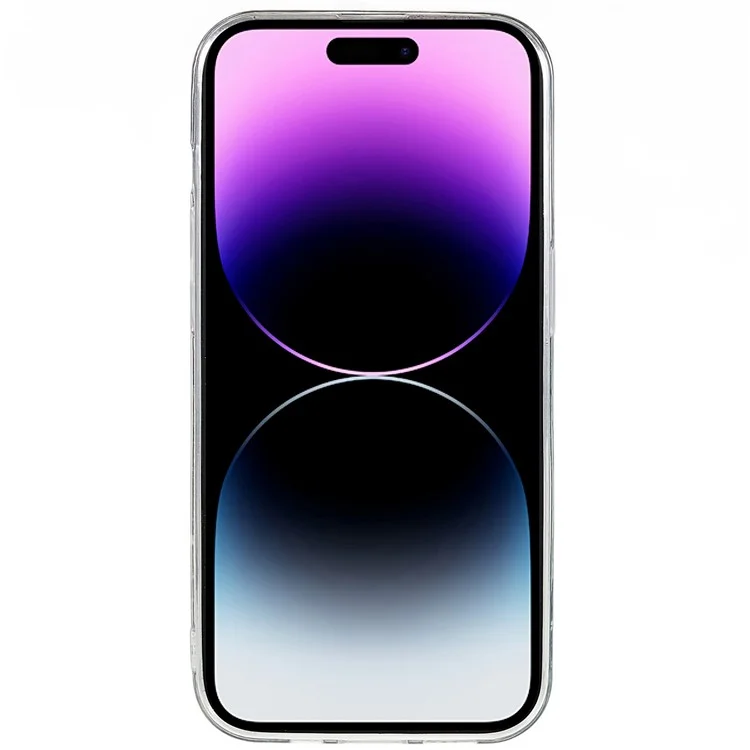 For iPhone 14 Pro Starry Sky Epoxy Mobile Phone Case Cover Soft TPU Shockproof Anti-Scratch Sparkle Cover - Black