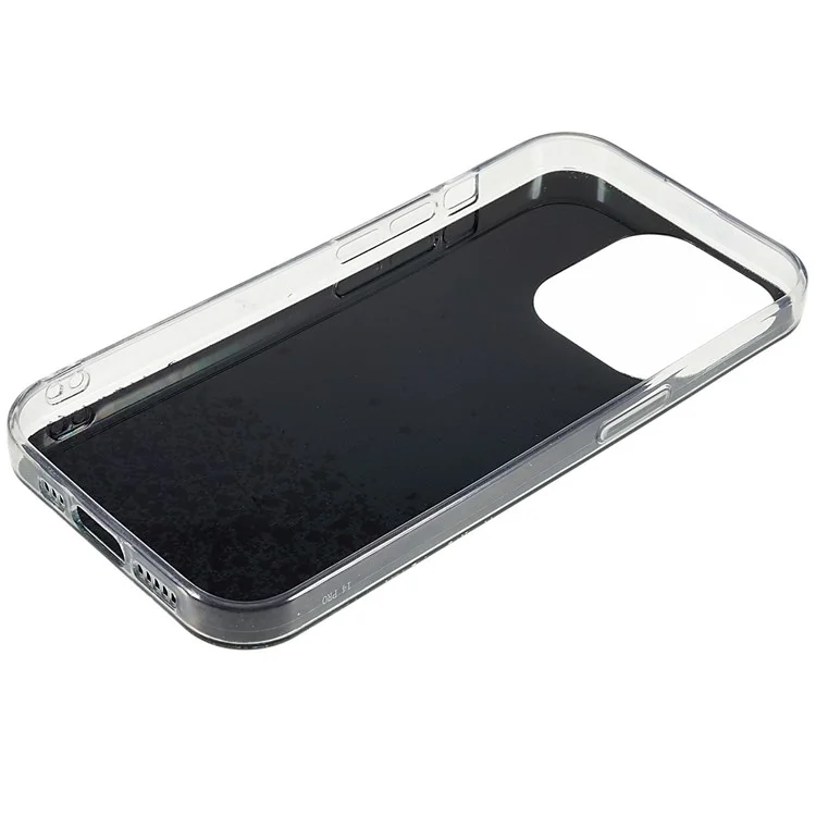For iPhone 14 Pro Starry Sky Epoxy Mobile Phone Case Cover Soft TPU Shockproof Anti-Scratch Sparkle Cover - Black