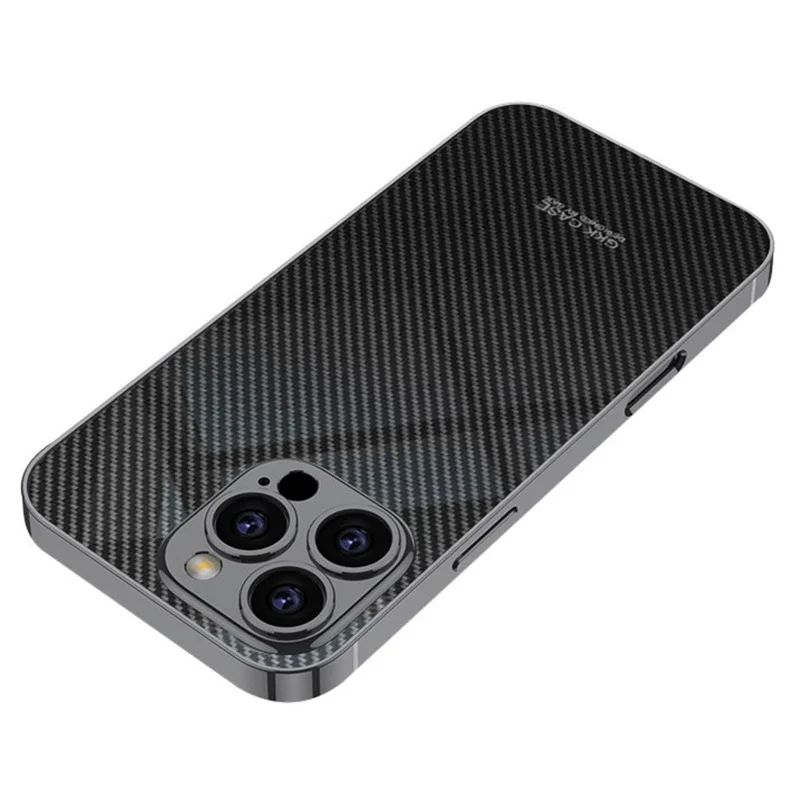 GKK Per Iphone 16 Pro Case Carbon Fibre Pattern Pc+copertina di Telefono Protettivo Tpu - Nero