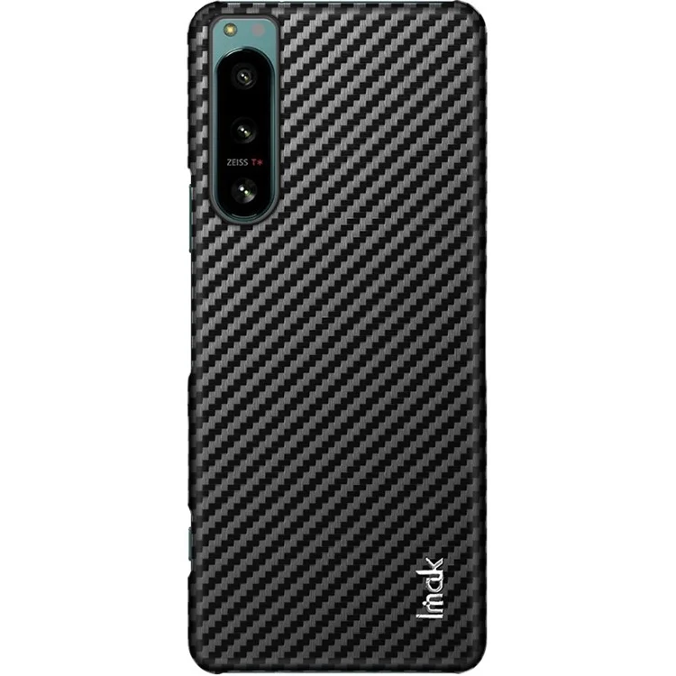 IMAK Ruiyi Series para Sony Xperia 5 IV 5G Textura de Fibra de Carbono PU Couro Revestido Caso PC Anti-arranhões Anti-impressões Digitais Capa de Telefone