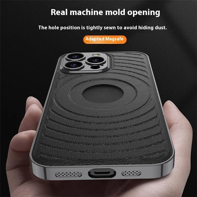 GKK Для Iphone 16 Pro Case, Совместим с Magsafe Logo View TPU+PU Phone Protector - Титановый Серый