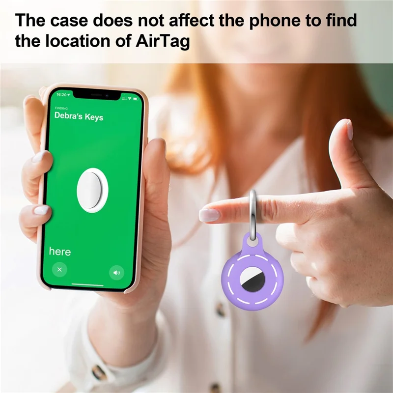 4Pcs For Apple AirTag Protective Case Pets Bluetooth-compatible Tracker Anti-Lost Silicone Cover - White / Blue / Green / Red