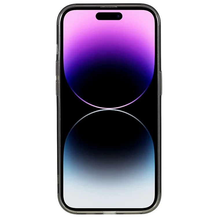 Para iPhone 14 Pro Anti-Drop Soft TPU Phone Case Ultra Slim Anti-Scratch Phone Back Cover com Tempered Glass Camera Lens Film - Transparente Preto