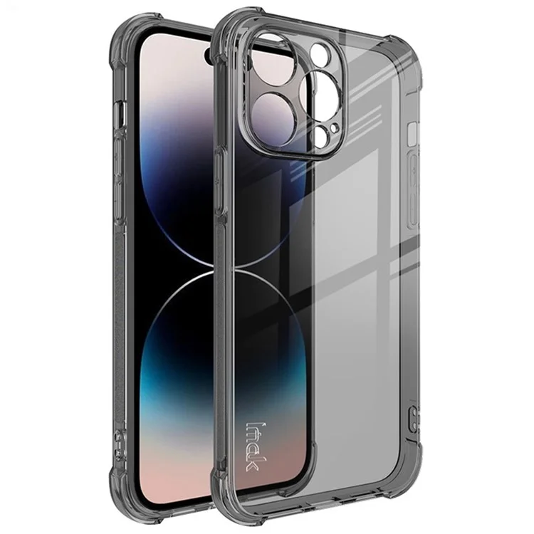 IMAK Para Iphone 14 Pro Airbag Reforced Corner Tpu Telep Cubierta Anti-collision Case - Negro Transparente