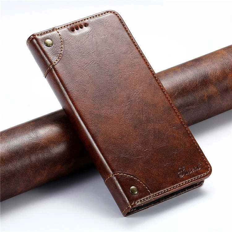 Suteni Per Iphone 16 Pro Max Case PU Coperchio Pecolo Per Coperchi - Cachi