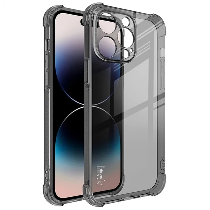 IMAK For iPhone 14 Pro Max Airbag Reinforced Corner TPU Phone Cover Back Protector Case - Transparent Black
