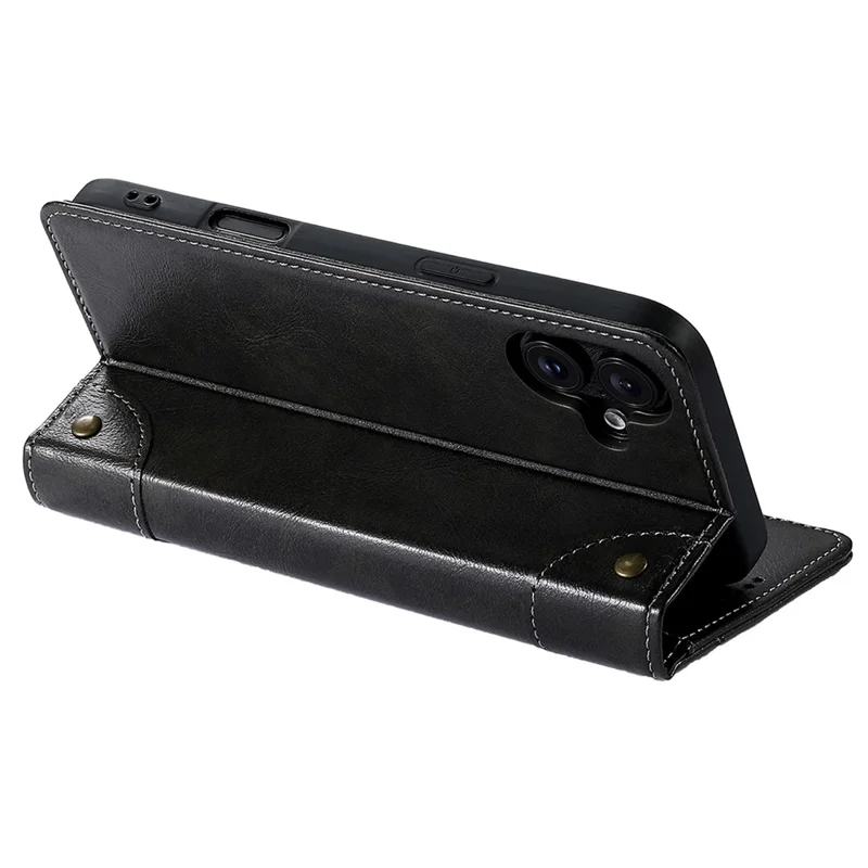 Suteni For Iphone 16 Case pu Кожа - Черный