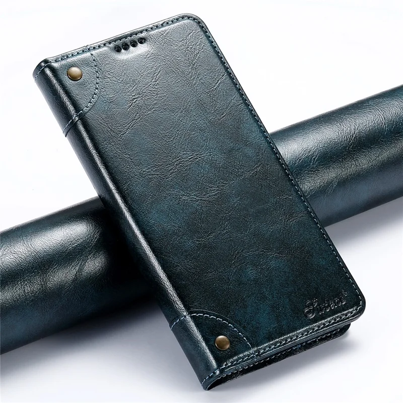 SUTENI For iPhone 16 Case PU Leather Stand Wallet Phone Cover - Blue
