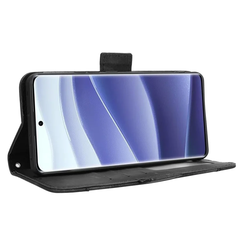 Pour Xiaomi Redmi Note 14 Pro+ 5G / Note 14 Pro 5G Étui en cuir Portefeuille Housse avec Plusieurs Fentes pour Cartes - Noir