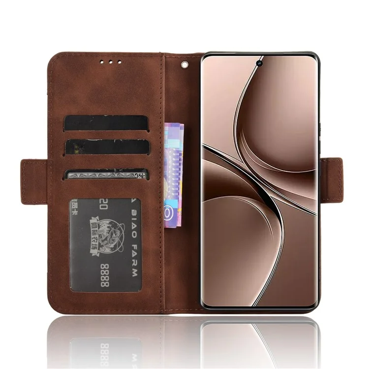 Per Vivo V40e 5g / Coperchio Del Portafoglio Telefonico Iqoo Z9s 5G Case in Pelle Con Più Slot di Carta - Marrone
