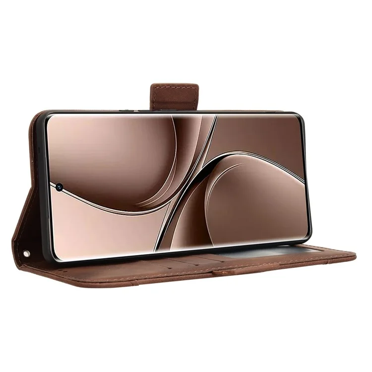 Per Vivo V40e 5g / Coperchio Del Portafoglio Telefonico Iqoo Z9s 5G Case in Pelle Con Più Slot di Carta - Marrone
