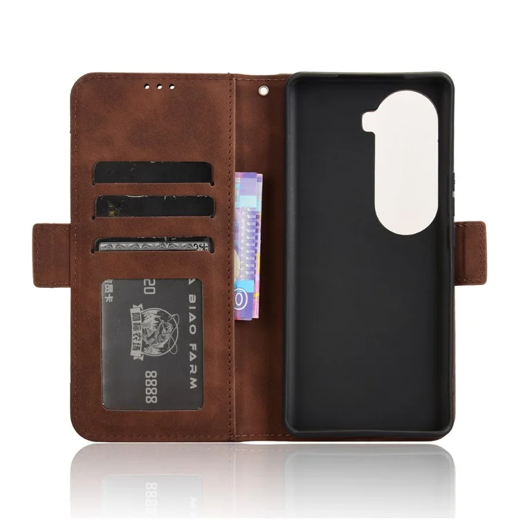 Per Vivo V40e 5g / Coperchio Del Portafoglio Telefonico Iqoo Z9s 5G Case in Pelle Con Più Slot di Carta - Marrone
