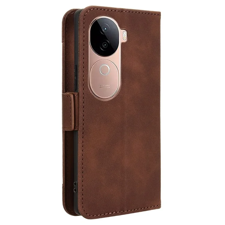 Per Vivo V40e 5g / Coperchio Del Portafoglio Telefonico Iqoo Z9s 5G Case in Pelle Con Più Slot di Carta - Marrone