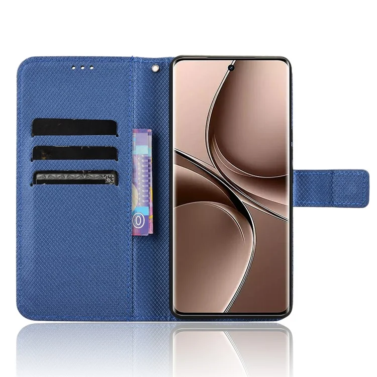 Для Vivo V40e 5G / Iqoo Z9s 5G Case PU Кожаная Алмазная Текстура. - Синий