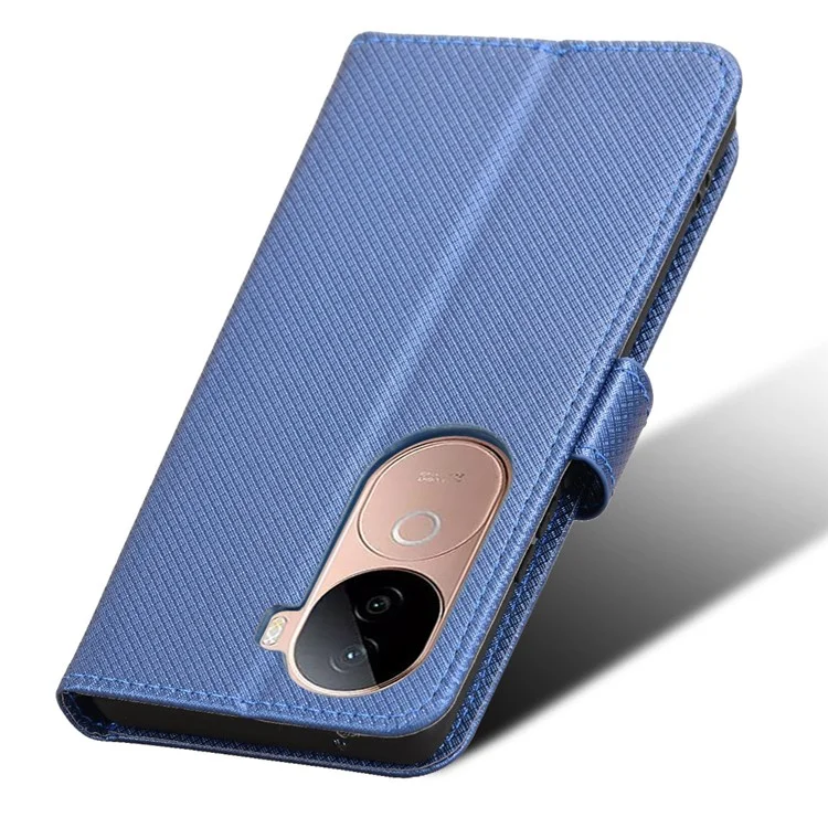 Для Vivo V40e 5G / Iqoo Z9s 5G Case PU Кожаная Алмазная Текстура. - Синий