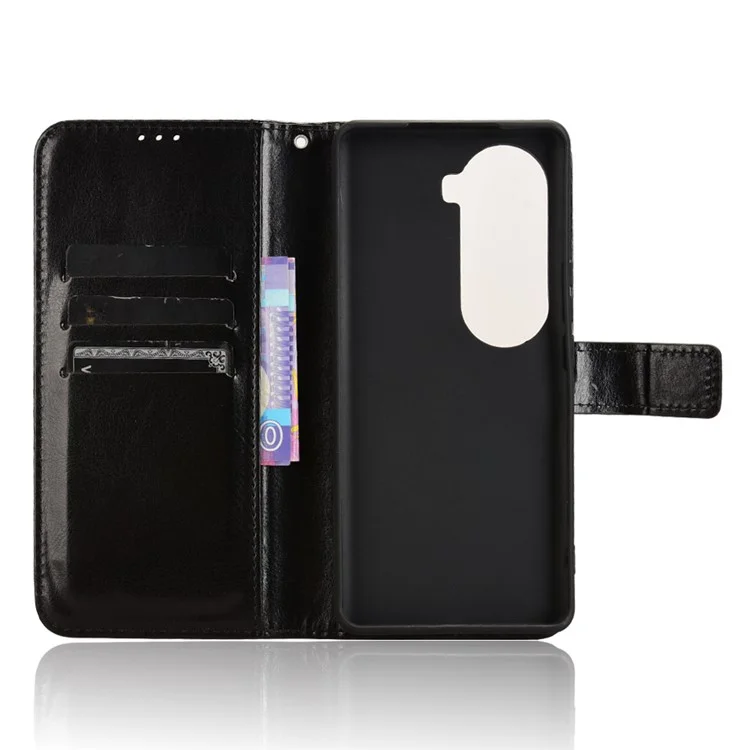 Для Vivo V40e 5G / Iqoo Z9s 5G Case Crase Crazy Horse Texture PU - Черный