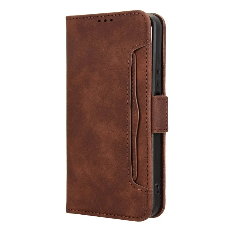 Para Itel A80 4G A671LC Case de Cuero Tapa de la Billetera Con Múltiples Ranuras Para Tarjetas - Marrón