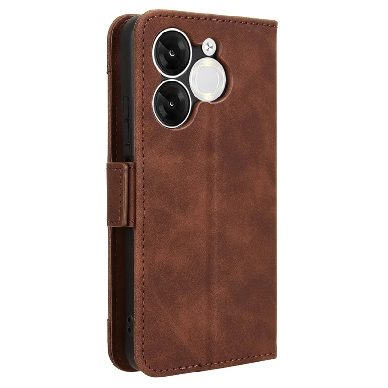 Para Itel A80 4G A671LC Case de Cuero Tapa de la Billetera Con Múltiples Ranuras Para Tarjetas - Marrón