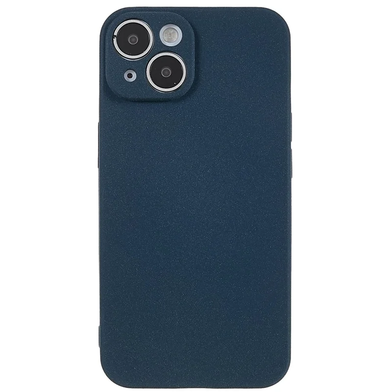 Phone Case for iPhone 14 Plus, Double-Sided Matte Soft TPU Phone Cover Anti-fingerprint Anti-scratch Back Phone Shell - Navy Blue