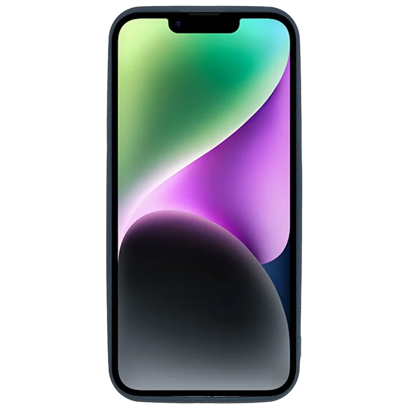 Phone Case for iPhone 14 Plus, Double-Sided Matte Soft TPU Phone Cover Anti-fingerprint Anti-scratch Back Phone Shell - Navy Blue