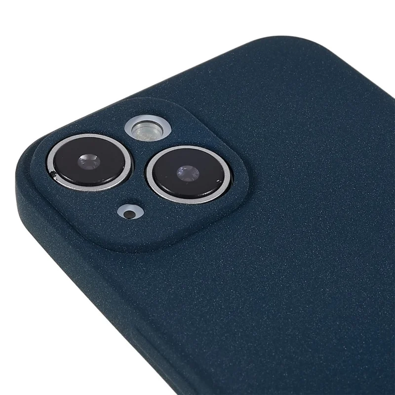 Phone Case for iPhone 14 Plus, Double-Sided Matte Soft TPU Phone Cover Anti-fingerprint Anti-scratch Back Phone Shell - Navy Blue