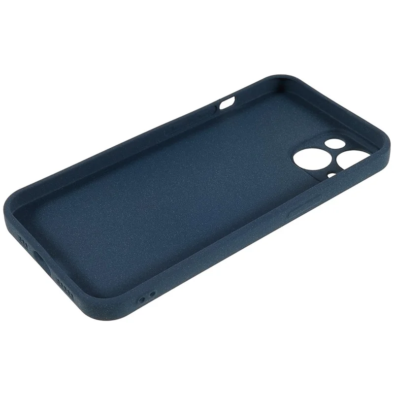 Phone Case for iPhone 14 Plus, Double-Sided Matte Soft TPU Phone Cover Anti-fingerprint Anti-scratch Back Phone Shell - Navy Blue