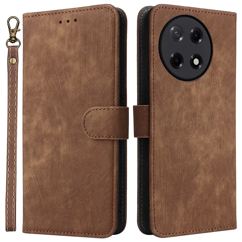 For TECNO Camon 30S 4G CLA5 Wallet Case RFID Blocking PU Leather Cover Stand View - Brown