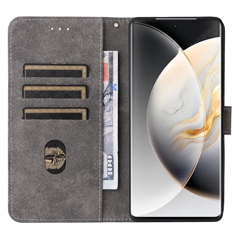 For TECNO Camon 30S 4G CLA5 Wallet Case RFID Blocking PU Leather Cover Stand View - Brown