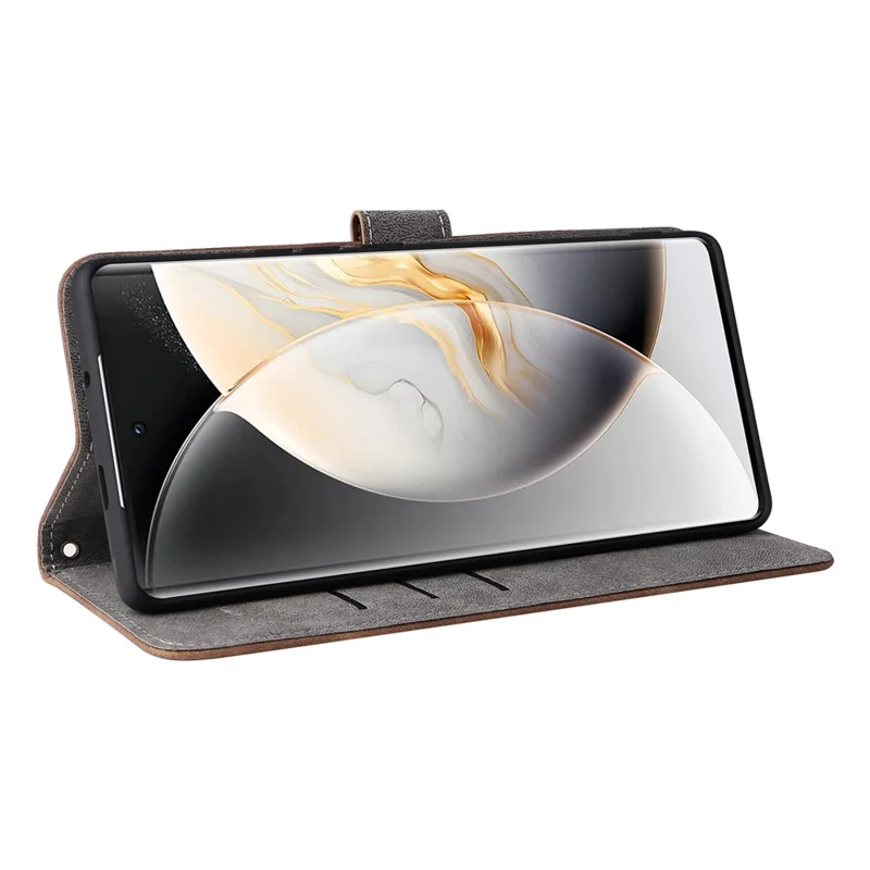 For TECNO Camon 30S 4G CLA5 Wallet Case RFID Blocking PU Leather Cover Stand View - Brown