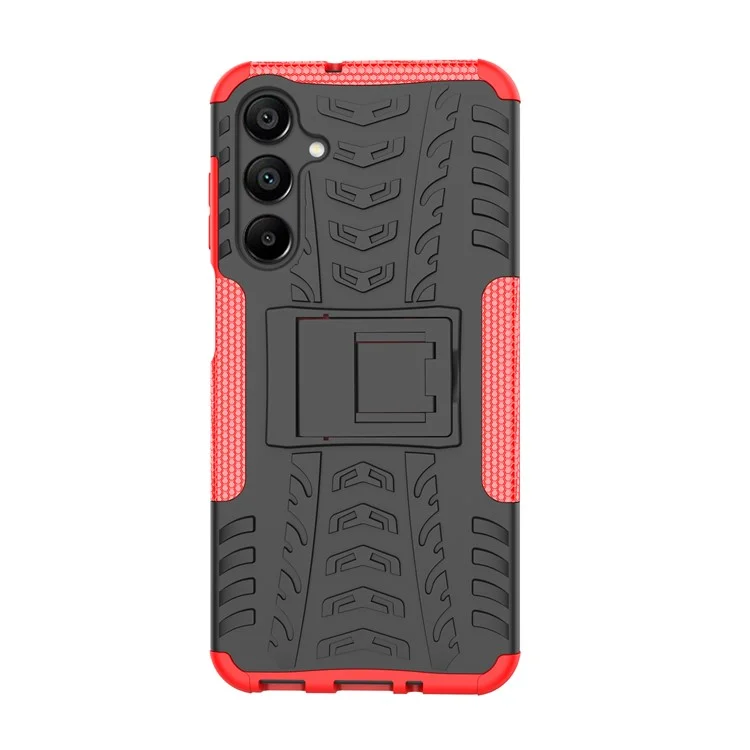 Для Samsung Galaxy A16 5G / A16 4G Чехол PC+TPU с рисунком шины Slim Phone Cover with Kickstand - Красный