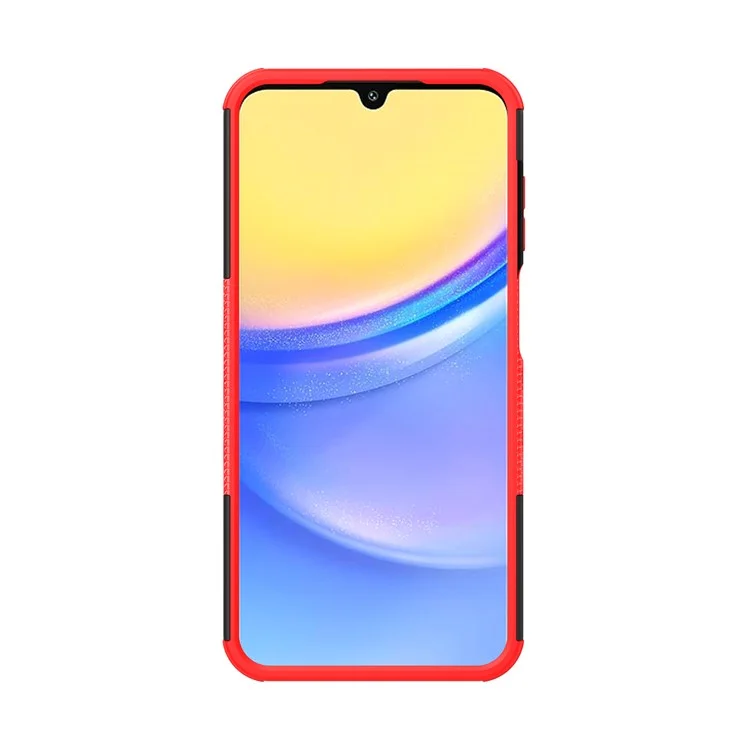 Для Samsung Galaxy A16 5G / A16 4G Чехол PC+TPU с рисунком шины Slim Phone Cover with Kickstand - Красный
