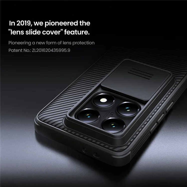 NILLKIN Camshield Pro Series per Xiaomi 14T Pro Custodia PC+TPU Coperchio Scorrevole per Fotocamera Cover per Cellulare - Blu