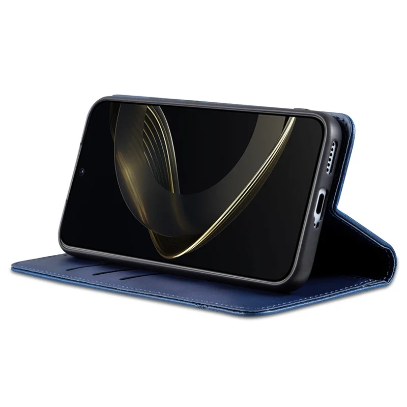 Azns Para Xiaomi 14t Pro Case Cawhide Texture PU Cuero de Cuero Cover - Azul