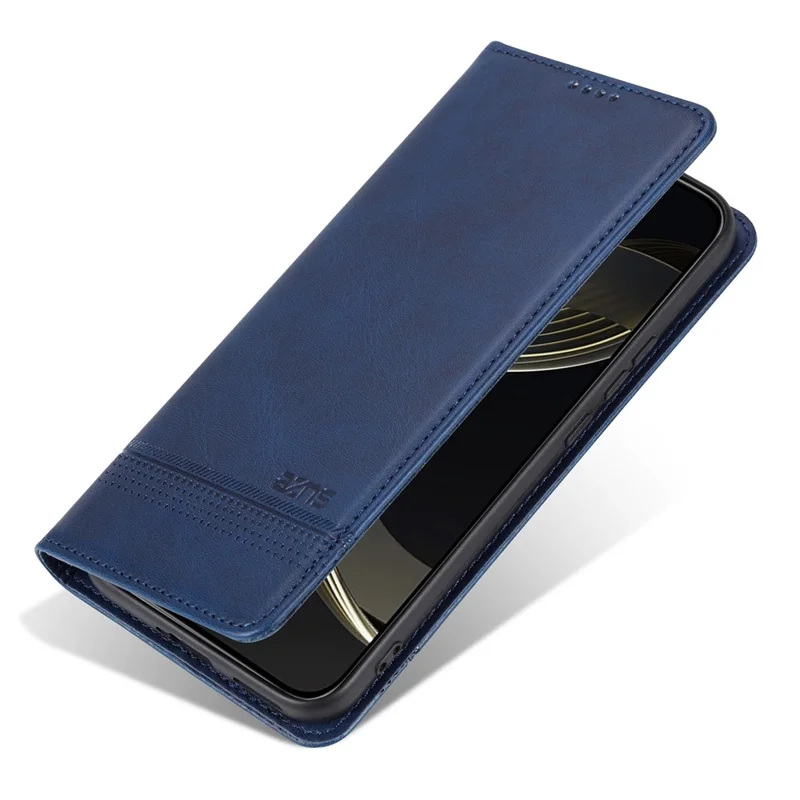 Azns Para Xiaomi 14t Pro Case Cawhide Texture PU Cuero de Cuero Cover - Azul
