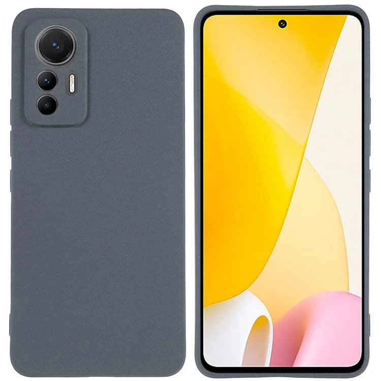 Para Xiaomi 12 Lite 5G Funda de teléfono con superficie mate suave y doble cara, antihuellas y antirayado - Gris