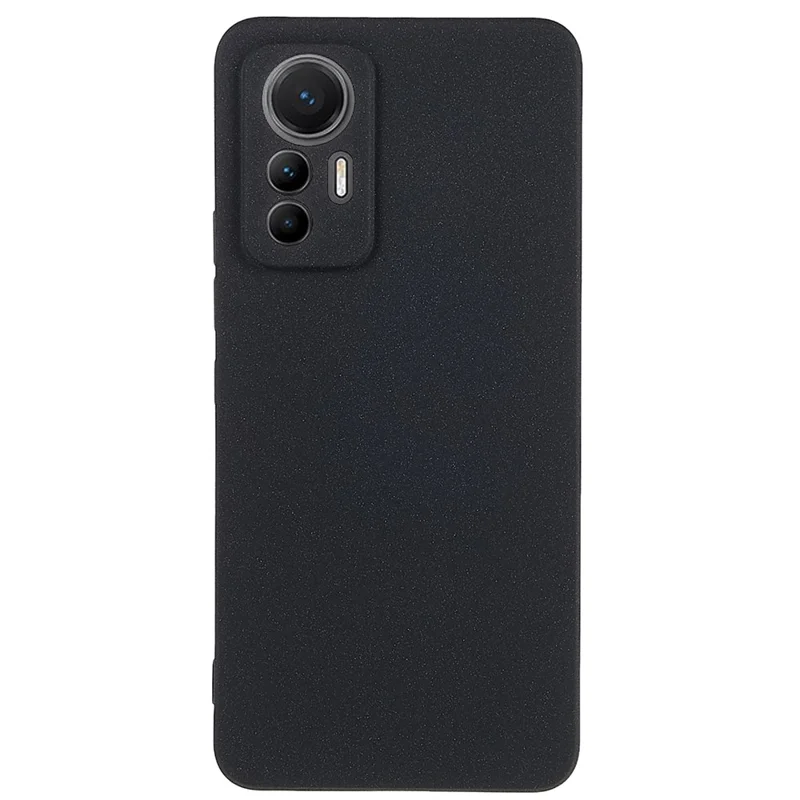 For Xiaomi 12 Lite 5G Double-Sided Matte Soft TPU Phone Cover Anti-fingerprint Anti-scratch Back Case - Black